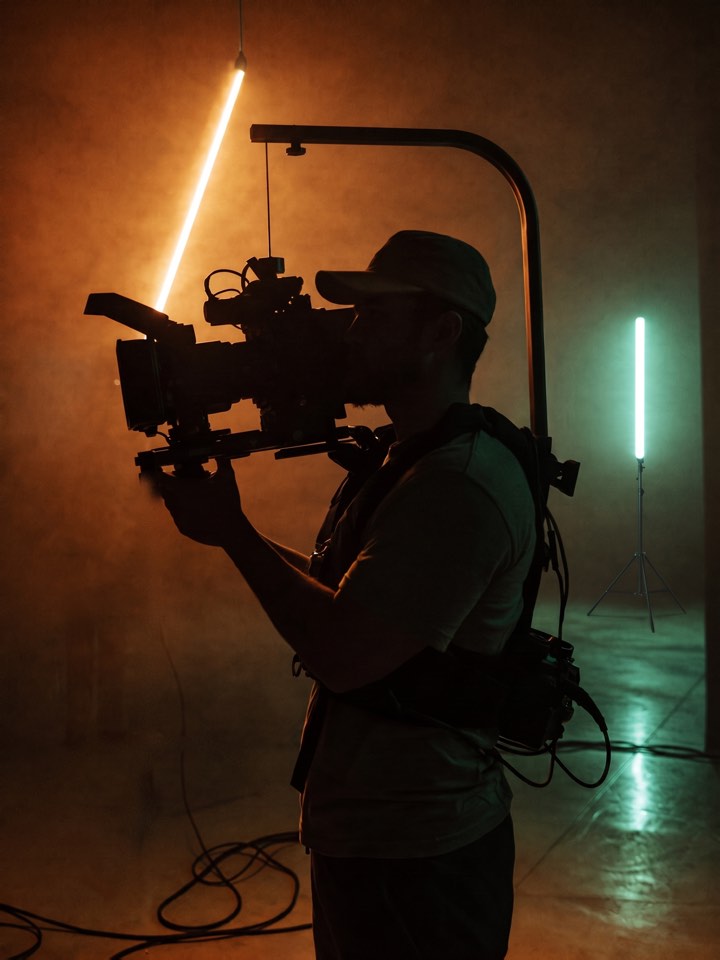 Operatore di ripresa sul set
